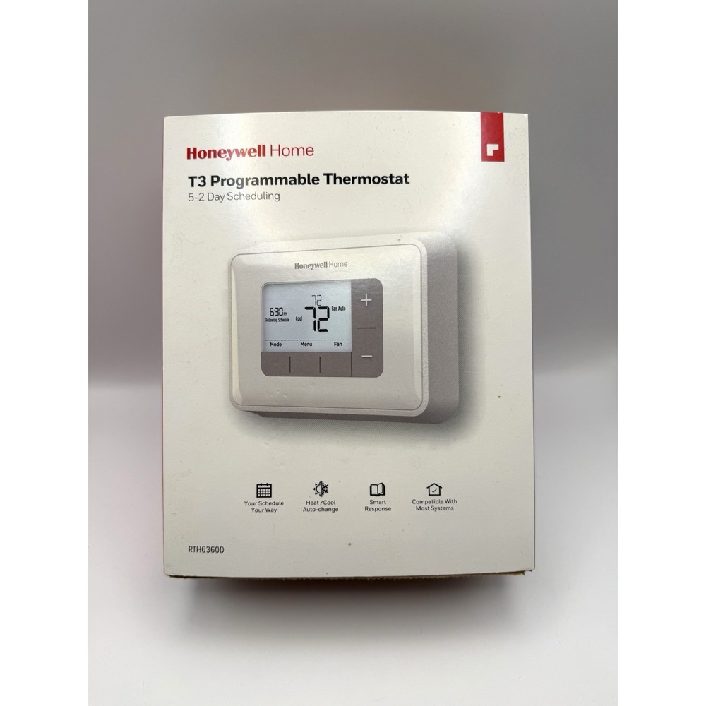 Honeywell Home RTH6360D T3 Programmable Thermostat 5-2 Day Scheduling Heat/Cool